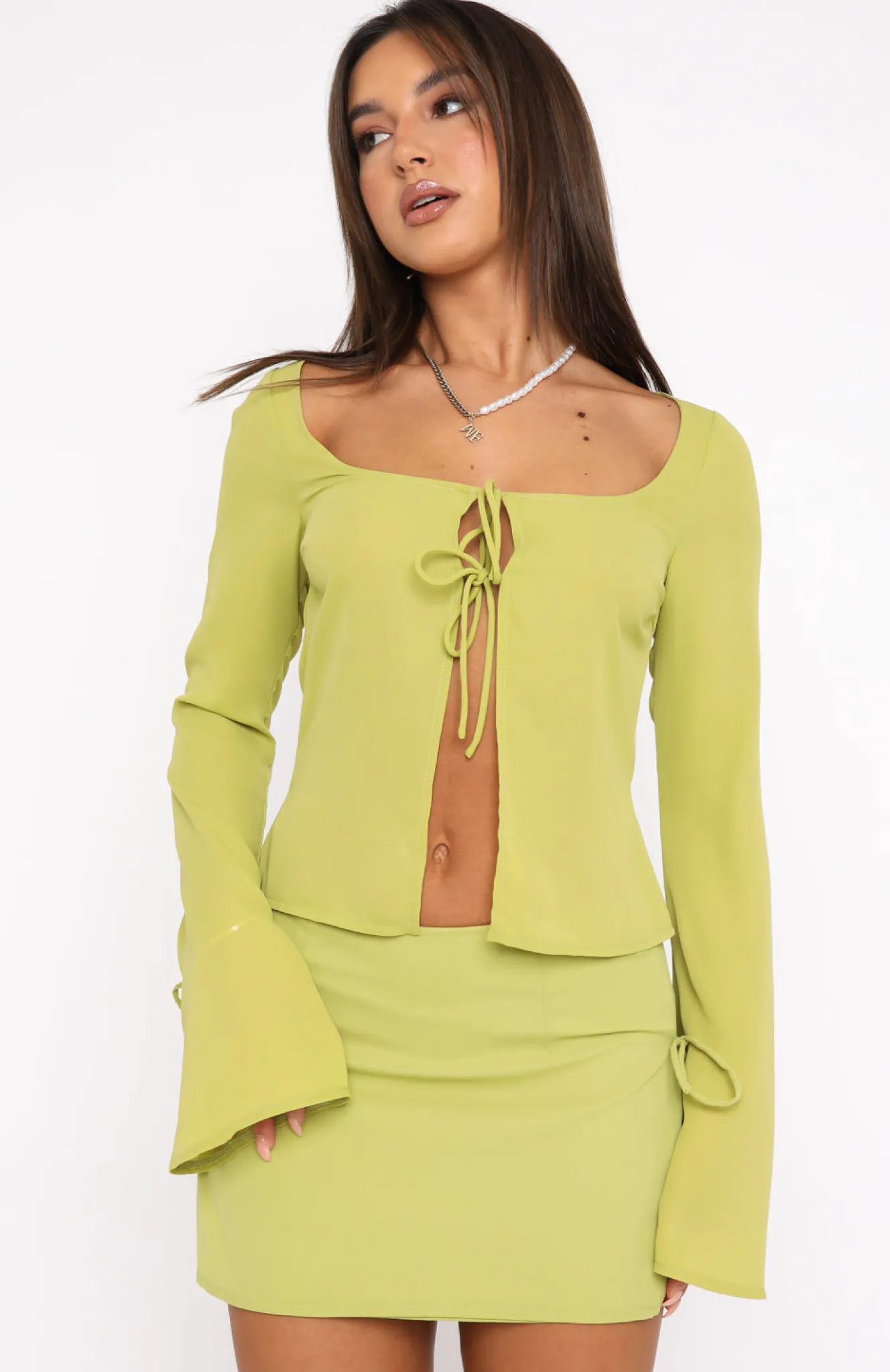 Shirts & Blouses | White Fox Boutique Sweet Secrets Long Sleeve Top Matcha green