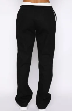 Pants | White Fox Boutique Take Caution Pants black