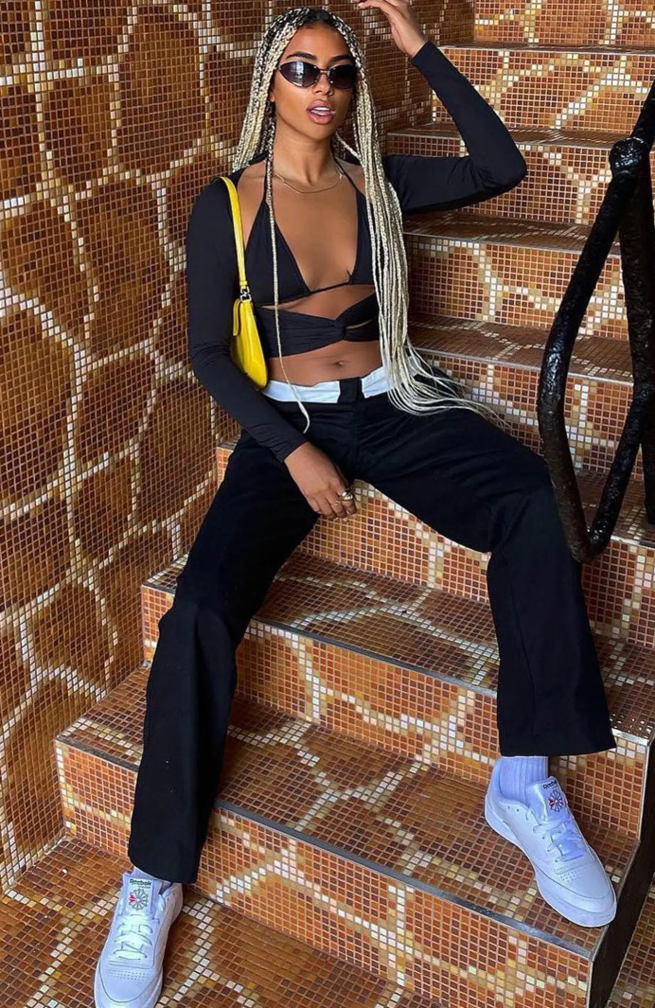 Pants | White Fox Boutique Take Caution Pants black