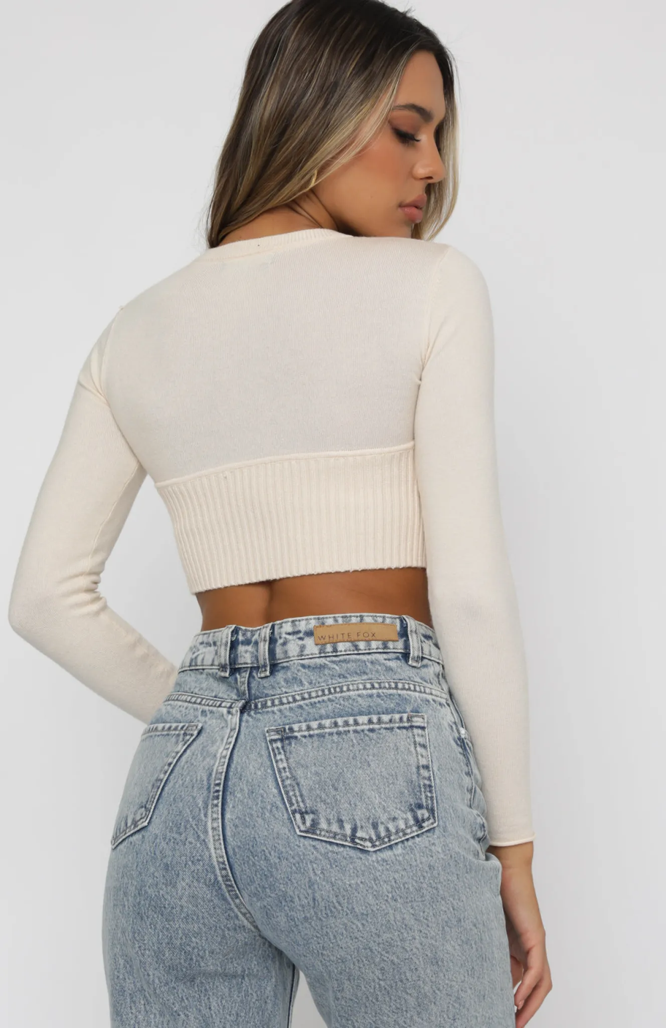 Shirts & Blouses | White Fox Boutique Take Me Higher Long Sleeve Crop Beige nude