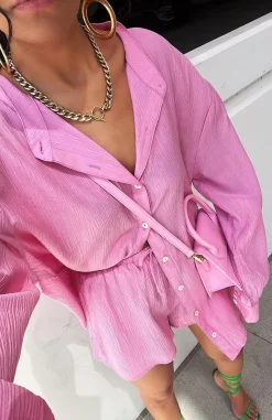 Resort Wear | White Fox Boutique Take Me Out Shirt pink