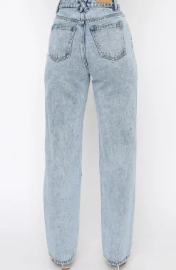 Denim | White Fox Boutique Take My Time Jeans Washed blue