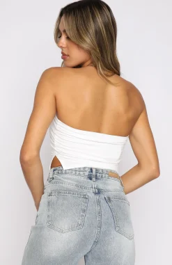 Shirts & Blouses | White Fox Boutique Take That Break Strapless Crop white