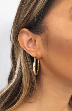 Jewellery | White Fox Boutique Take You Far Hoop Earrings gold