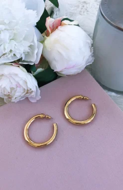 Jewellery | White Fox Boutique Take You Far Hoop Earrings gold