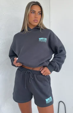 Shorts | White Fox Boutique Taking Over Lounge Shorts Charcoal grey