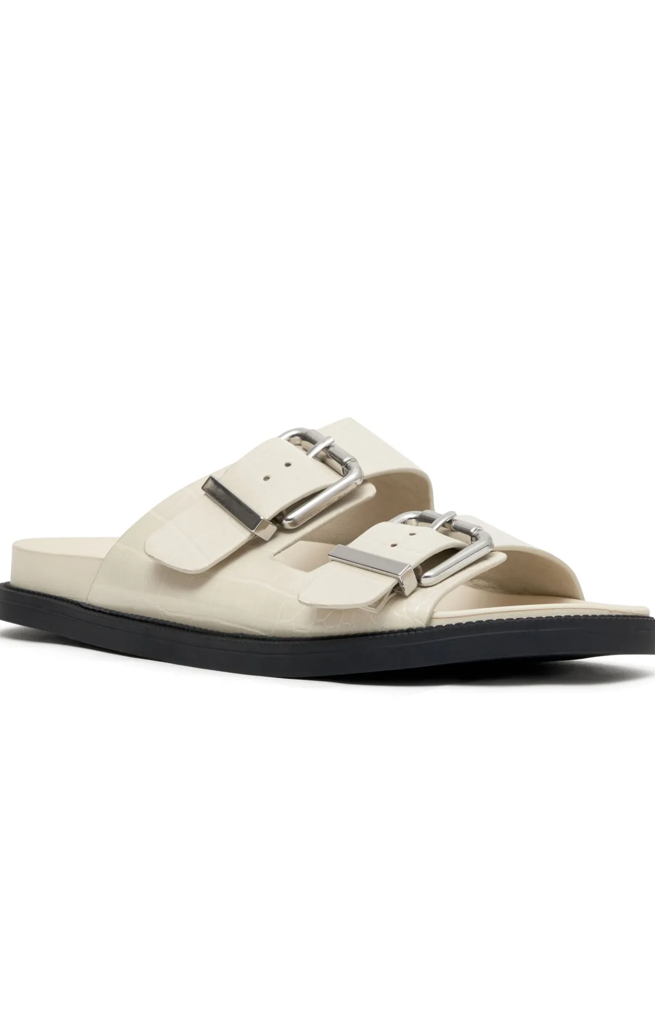 Slides | White Fox Boutique Tash Slides Bone Croc white