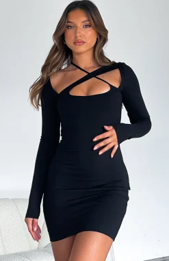 Long Sleeve Dresses | White Fox Boutique Taste Of Summer Long Sleeve Mini Dress black
