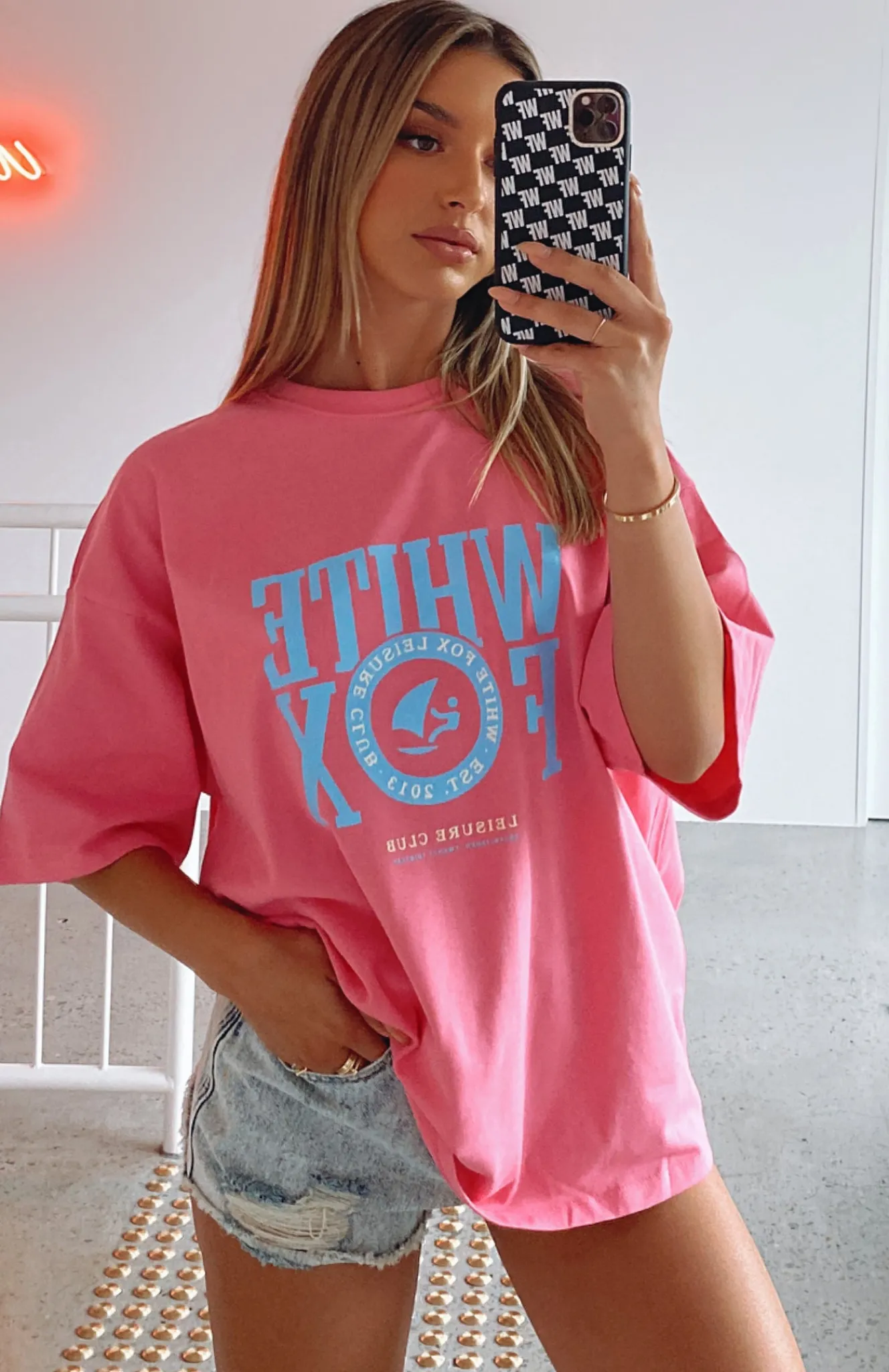 Shirts & Blouses | White Fox Boutique Team Player Oversized Tee pink