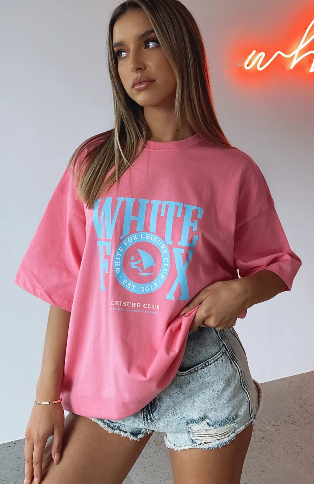 Shirts & Blouses | White Fox Boutique Team Player Oversized Tee pink