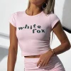Shirts & Blouses | White Fox Boutique 4th Edition Ribbed Baby Tee Valentine pink