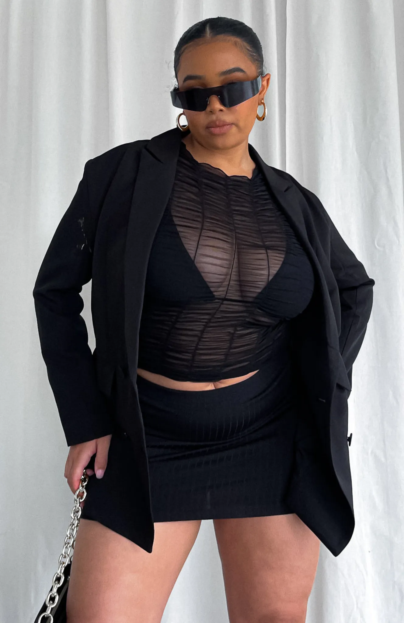Shirts & Blouses | White Fox Boutique That Type Of Night Crop black