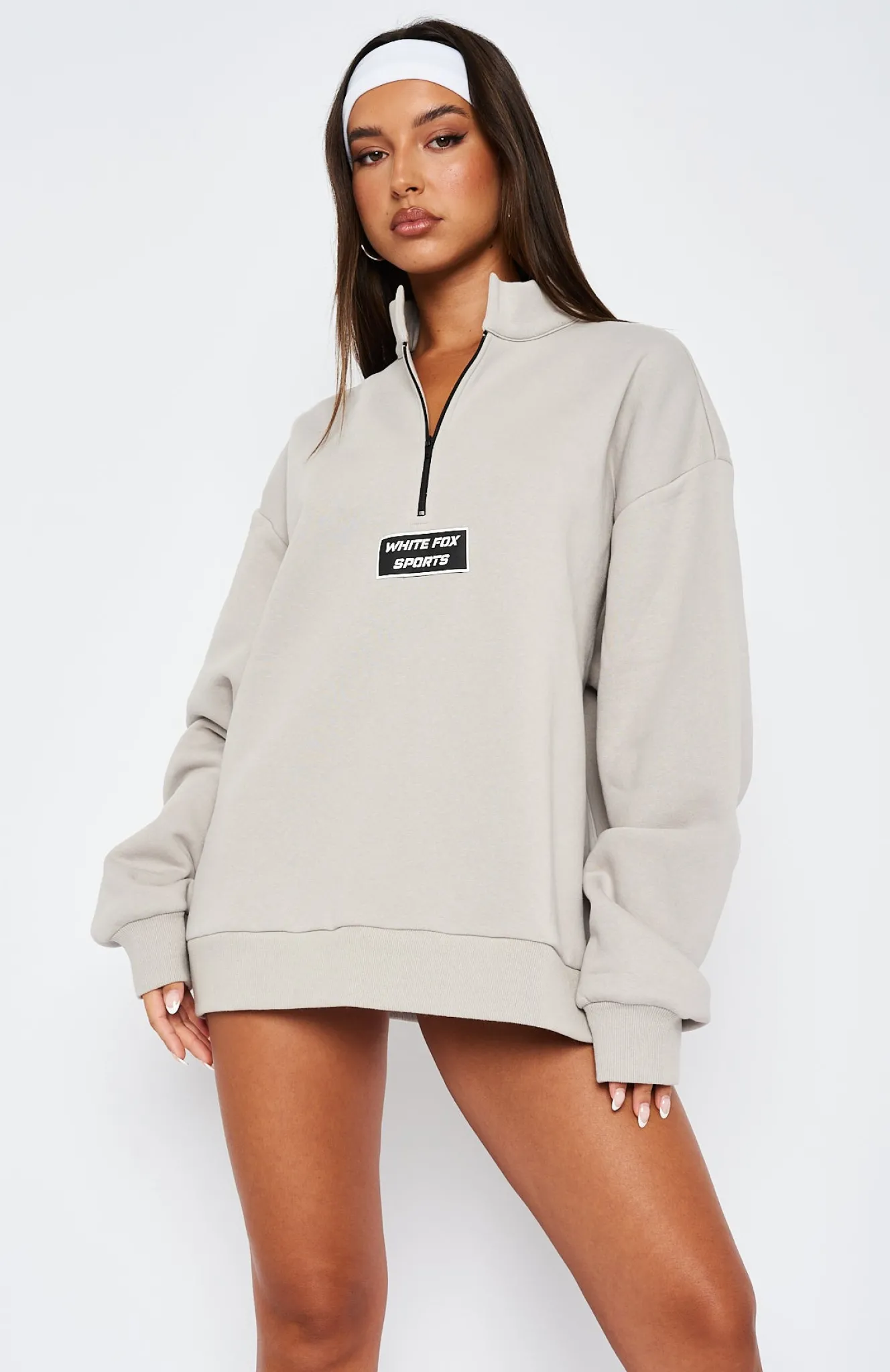 Jackets & Blazers | White Fox Boutique The Elite Zip Front Sweater Lunar grey