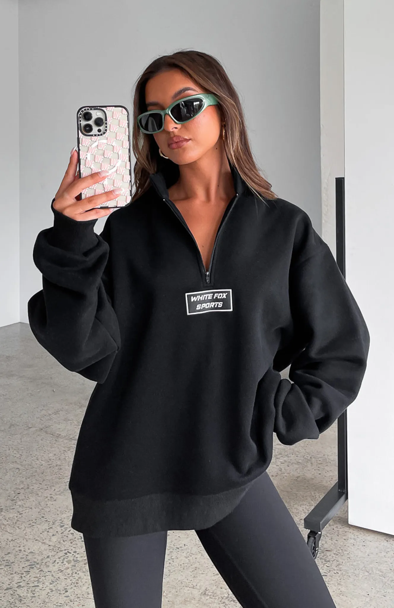 Jackets & Blazers | White Fox Boutique The Elite Zip Front Sweater black