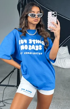 Shirts & Blouses | White Fox Boutique The Main Season Oversized Tee Electric blue