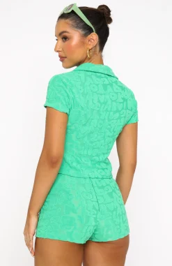 Shirts & Blouses | White Fox Boutique Thought After Thought Terry Top green