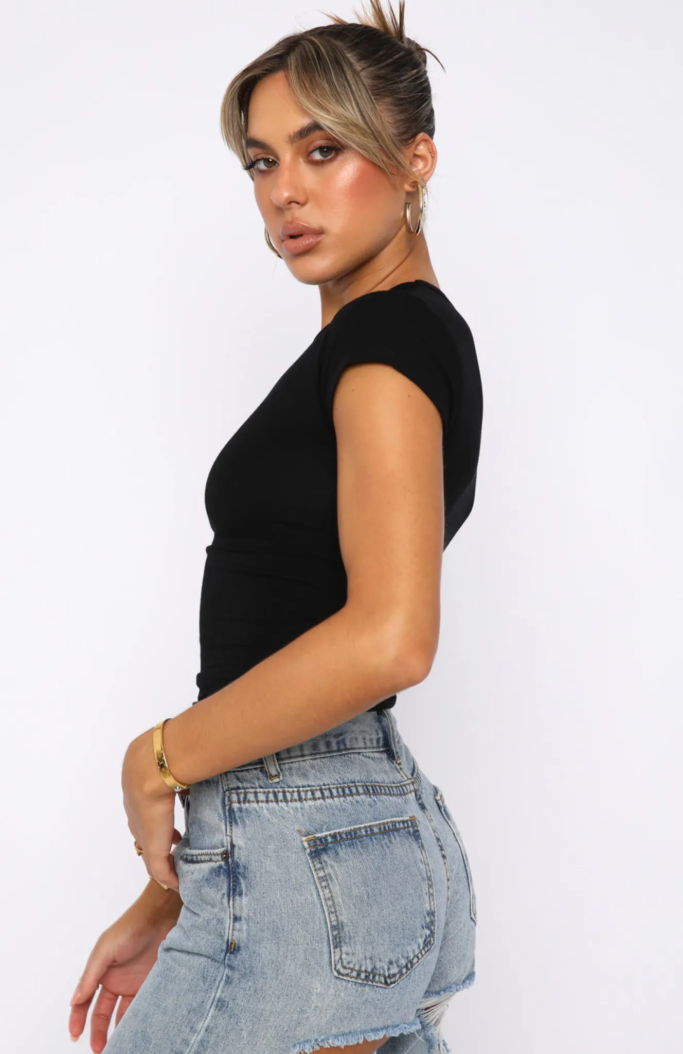 Shirts & Blouses | White Fox Boutique Too Blessed Tee black