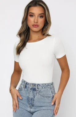 Shirts & Blouses | White Fox Boutique Too Good To Be True Bodysuit white