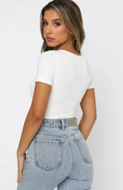 Shirts & Blouses | White Fox Boutique Too Good To Be True Bodysuit white