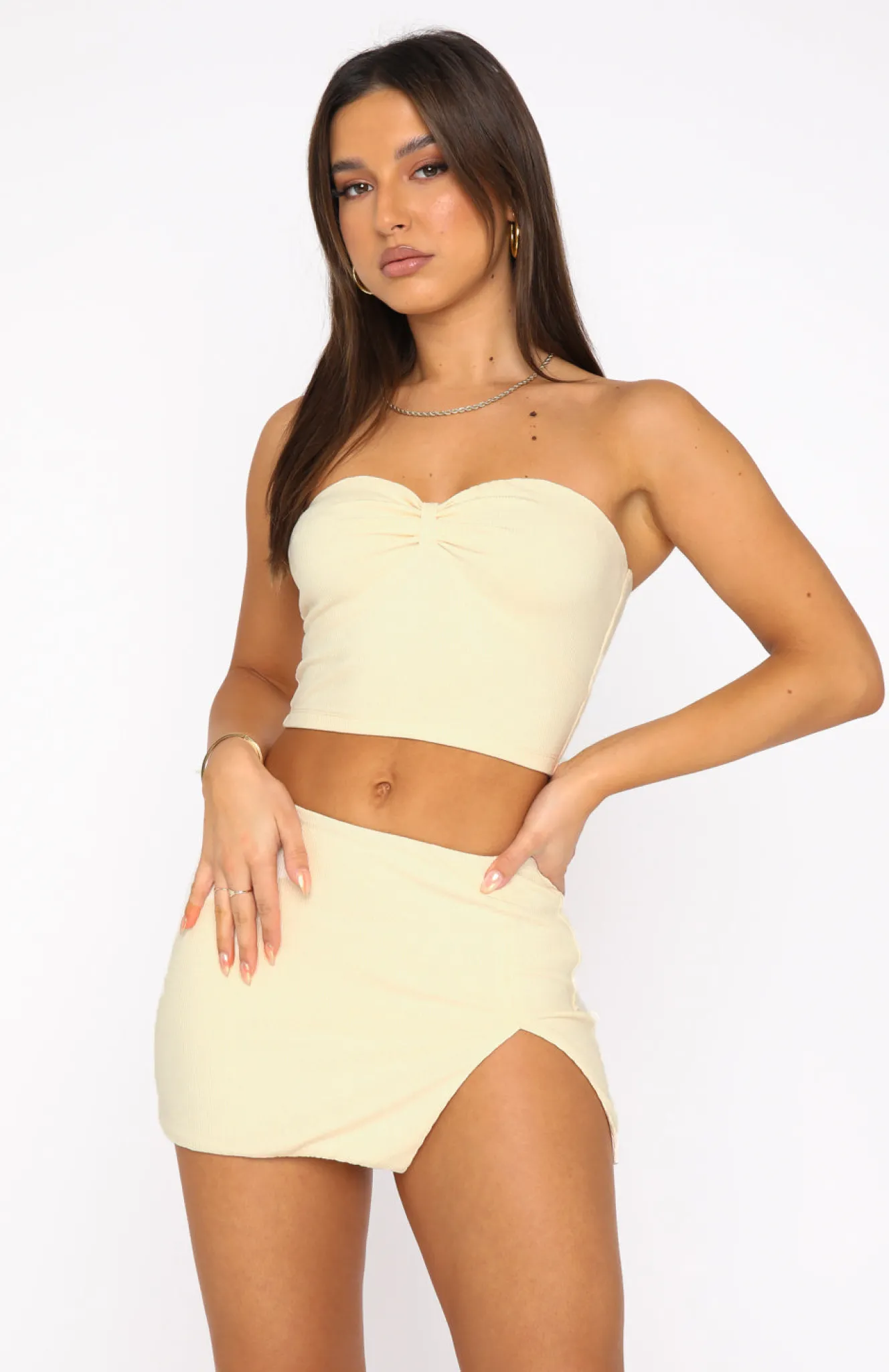 Shirts & Blouses | White Fox Boutique Top Rated Strapless Crop Cream white