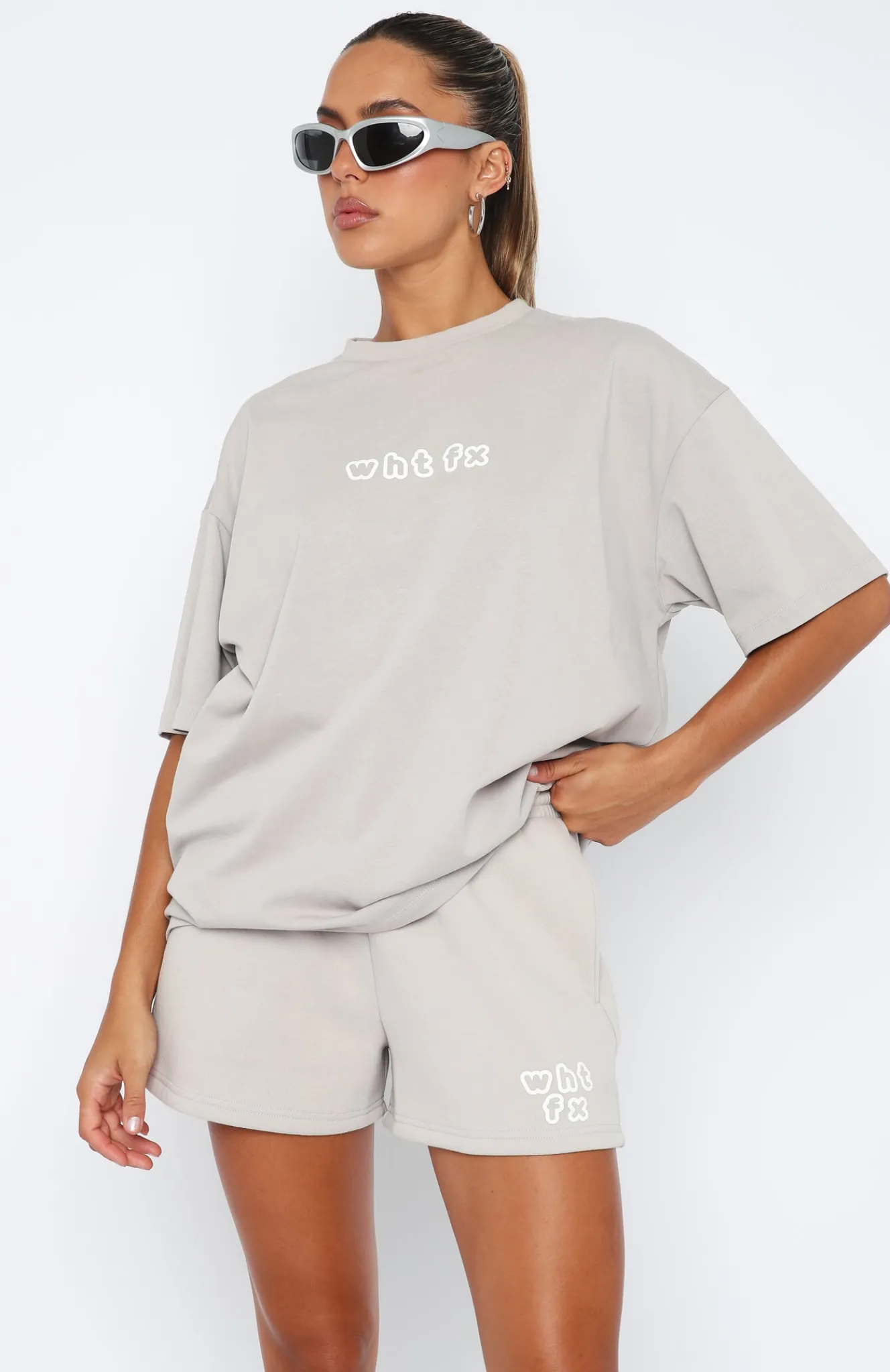 Pants | White Fox Boutique Top Tier Lounge Shorts Lunar grey