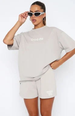 Shirts & Blouses | White Fox Boutique Top Tier Oversized Tee Lunar grey