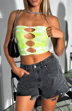 Shirts & Blouses | White Fox Boutique Toxic Love Crop Lime green