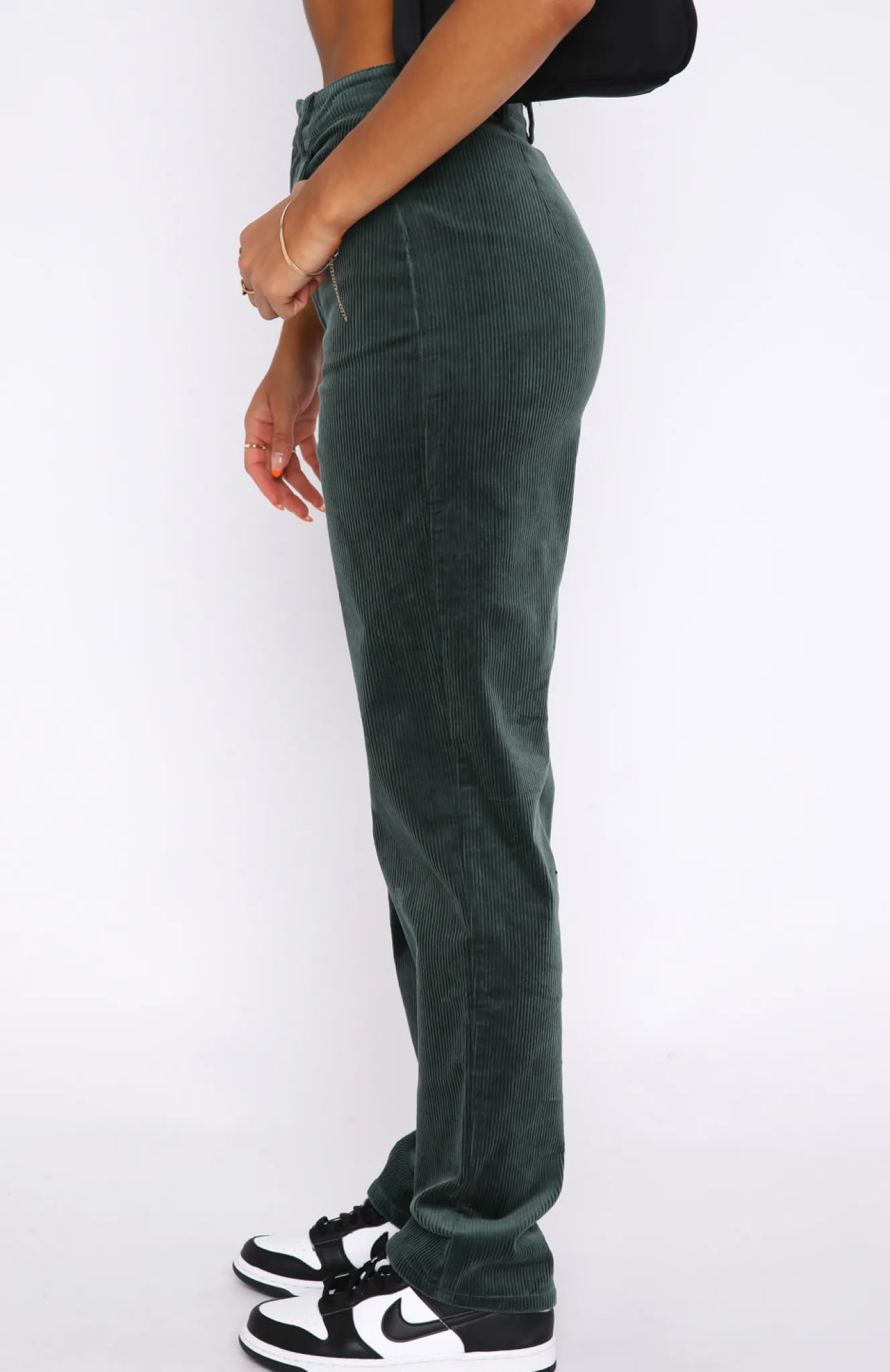 Pants | White Fox Boutique Treat Me Better Cord Pants Forest green