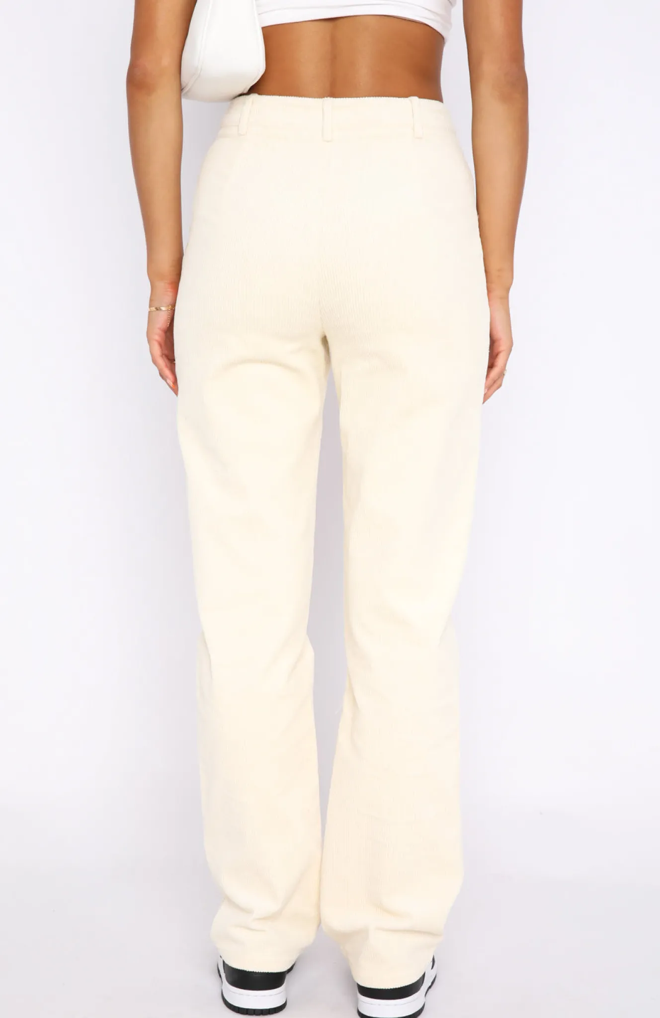 Pants | White Fox Boutique Treat Me Better Cord Pants Cream white