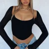 Shirts & Blouses | White Fox Boutique Treat Me Well Long Sleeve Bustier black