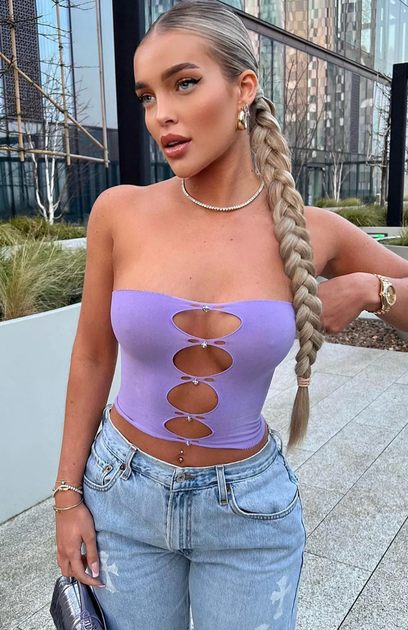 Shirts & Blouses | White Fox Boutique Triggered Crop purple