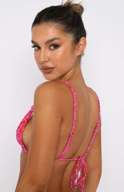 Bikini Tops | White Fox Boutique Tropical Attraction Bikini Top Retro Revival pink