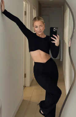Shirts & Blouses | White Fox Boutique True Bliss Long Sleeve Crop black