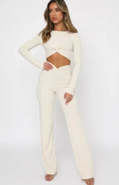 Pants | White Fox Boutique Trust Yourself Pants Oatmeal nude