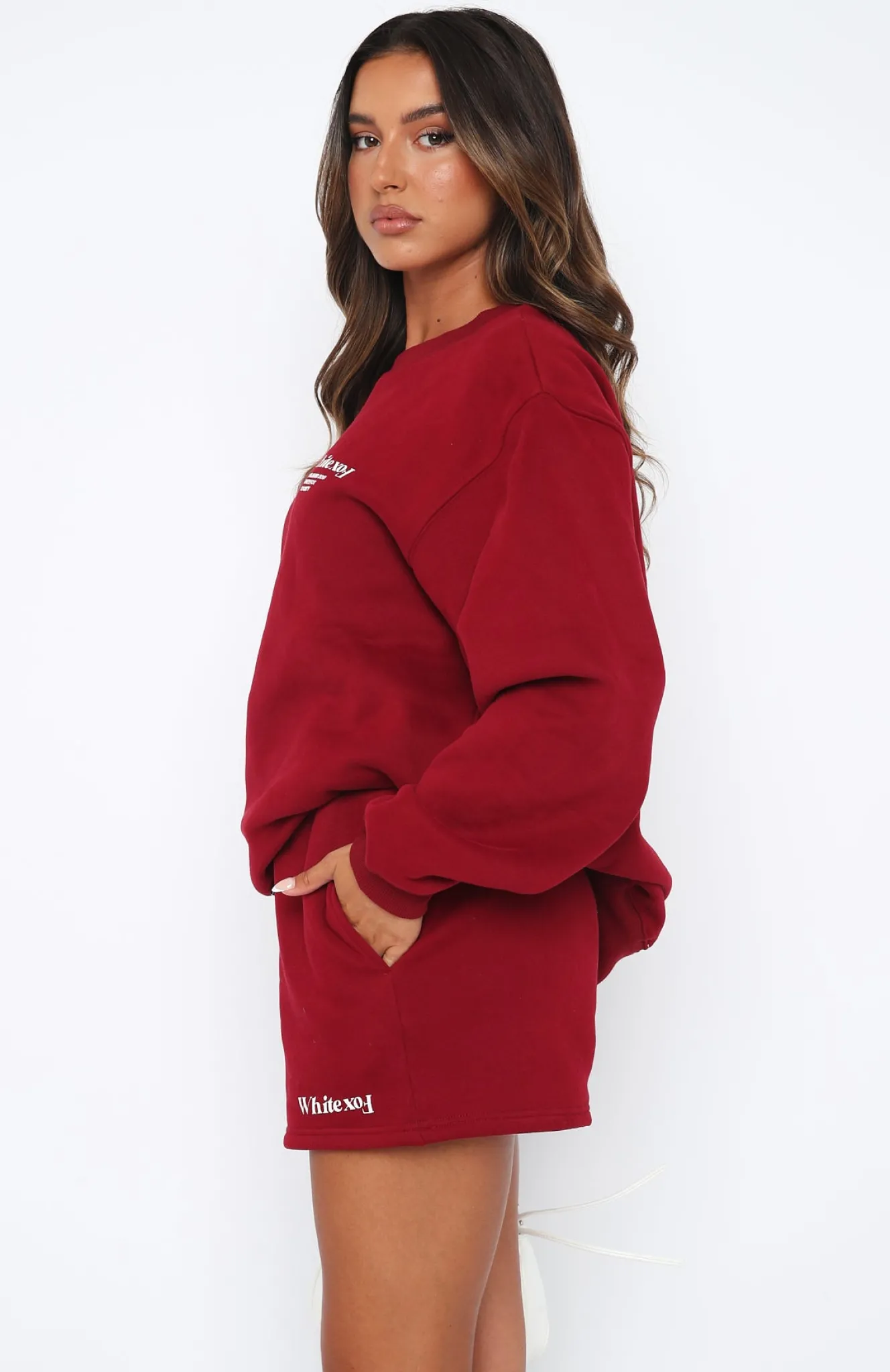 Shorts | White Fox Boutique Turn It Around Lounge Shorts Dark red