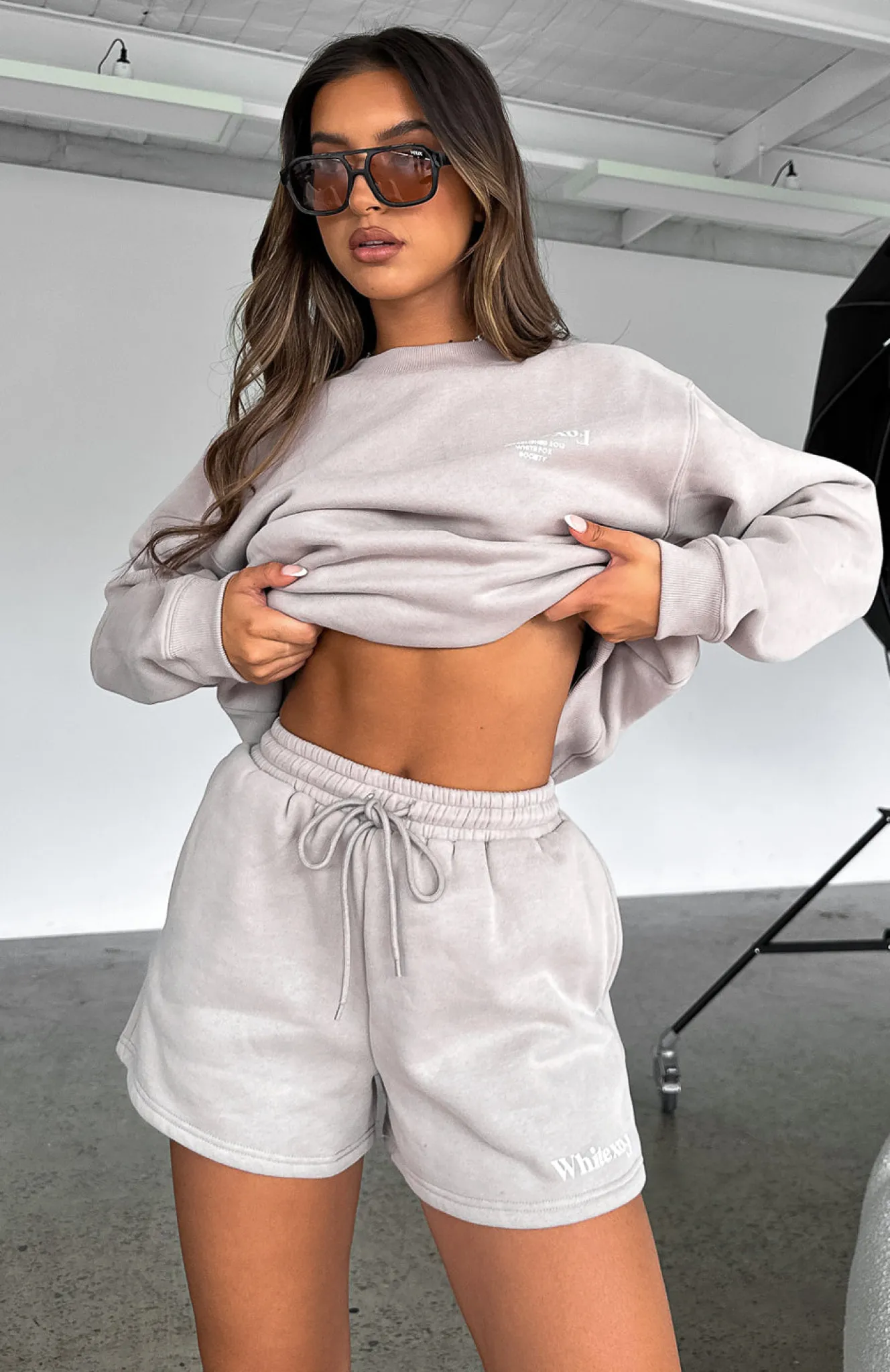 Shorts | White Fox Boutique Turn It Around Lounge Shorts Taupe brown