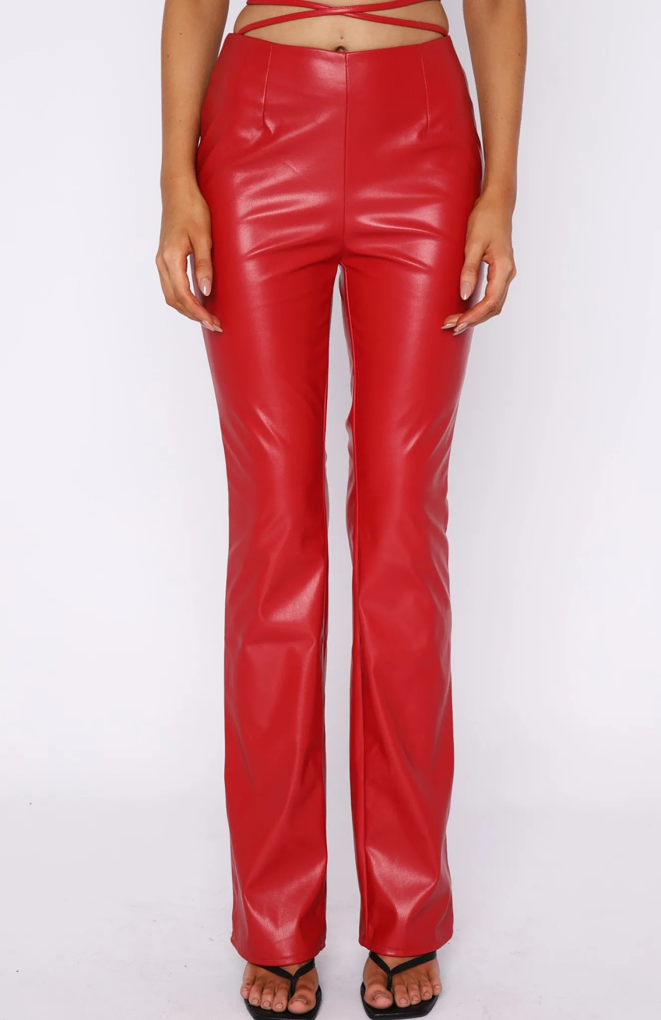 Pants | White Fox Boutique Twin Flame Pu Pants red