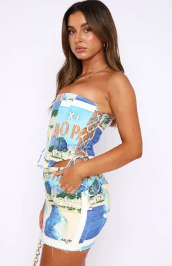 Shirts & Blouses | White Fox Boutique Two Way Street Bustier Sao Paulo blue