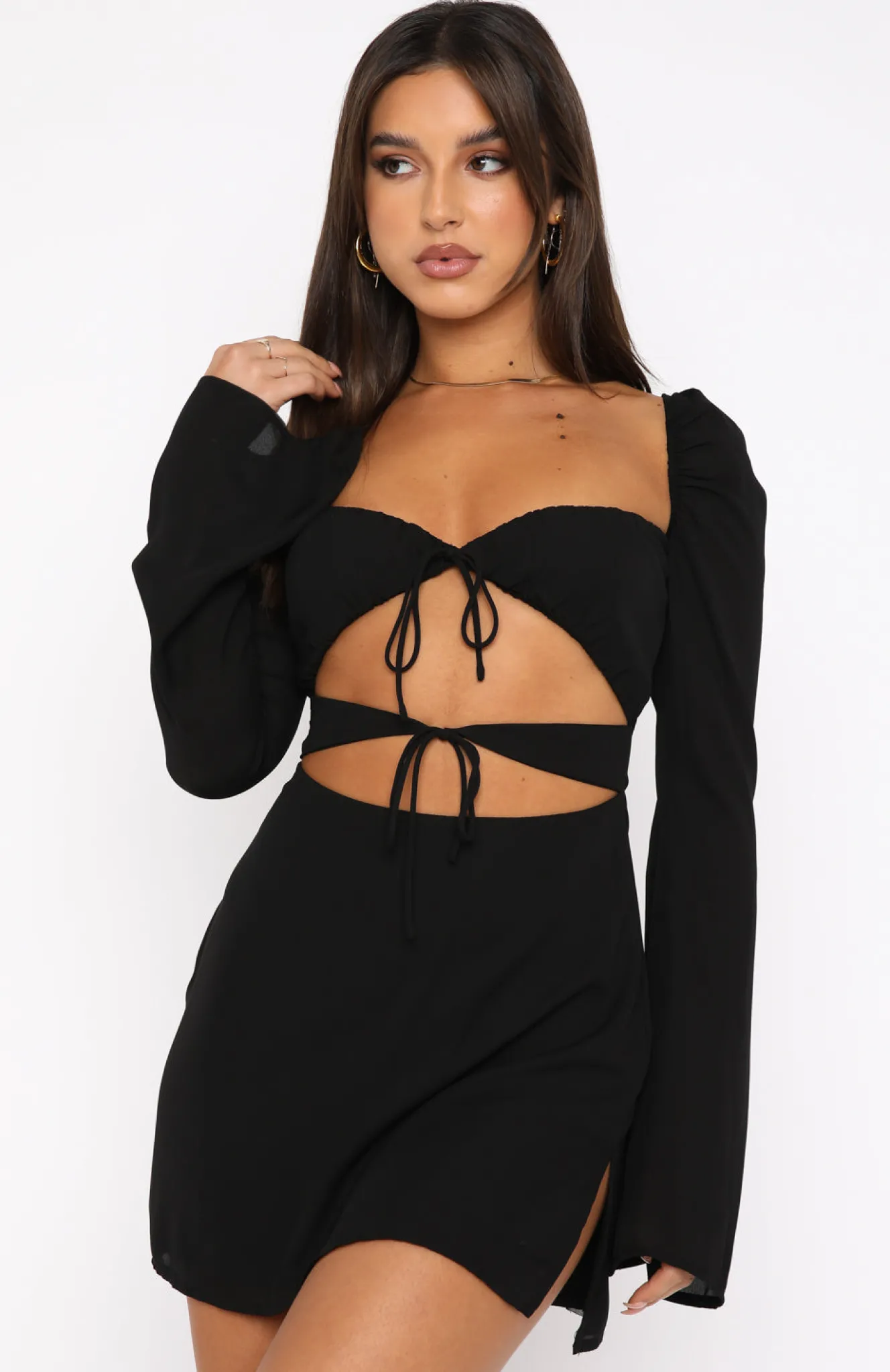 Restocked | White Fox Boutique Unpredictable Love Mini Dress black
