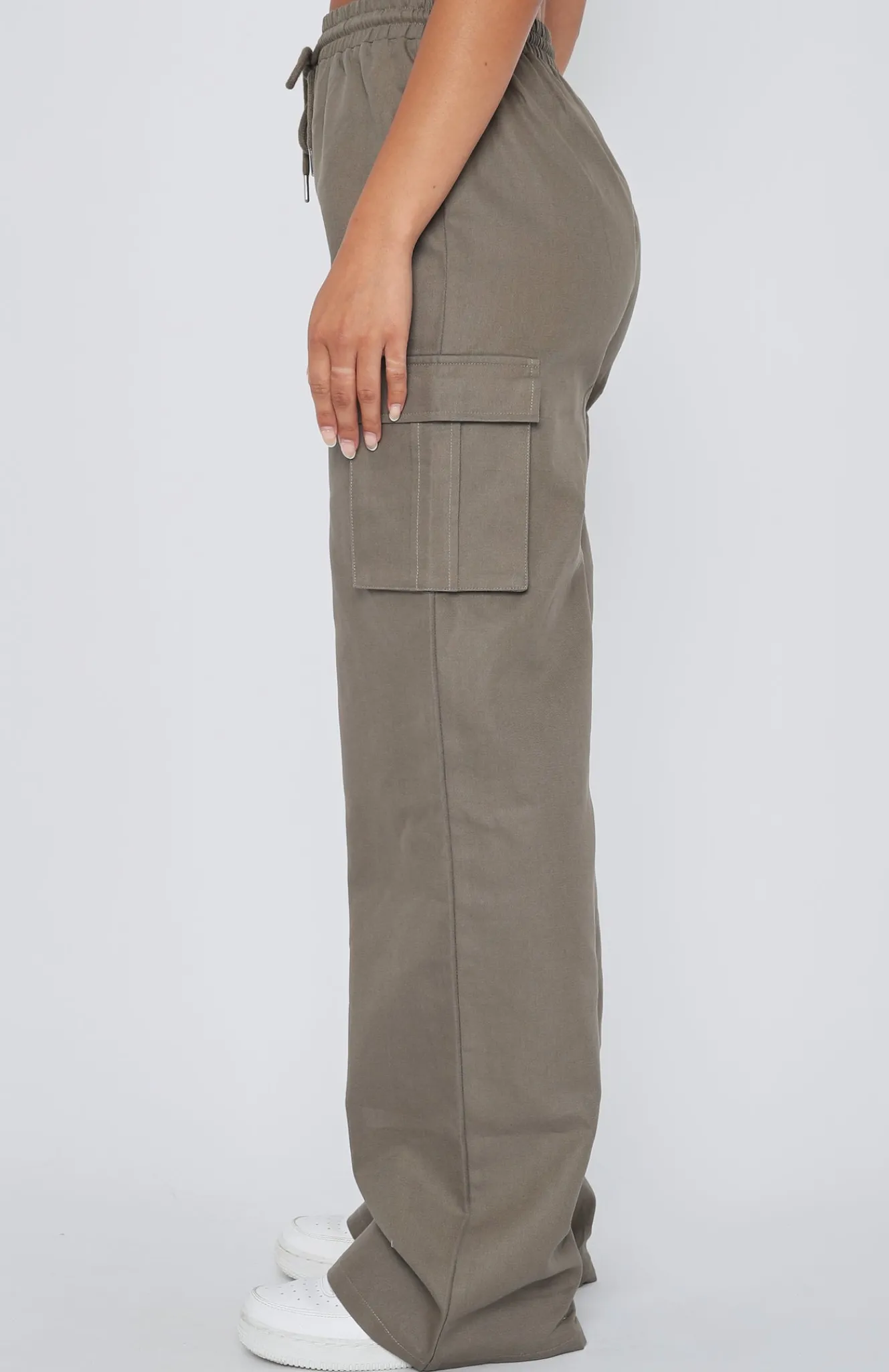 Pants | White Fox Boutique Up At Night Cargo Pants Dusty Khaki green
