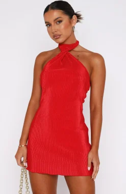Restocked | White Fox Boutique Up In The Air Mini Dress red