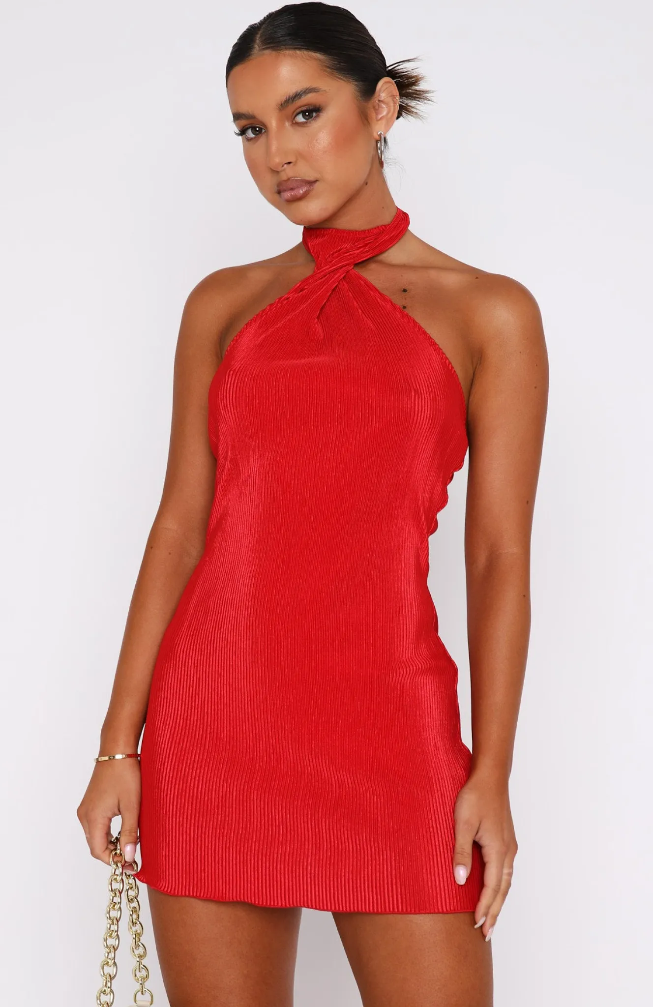 Restocked | White Fox Boutique Up In The Air Mini Dress red