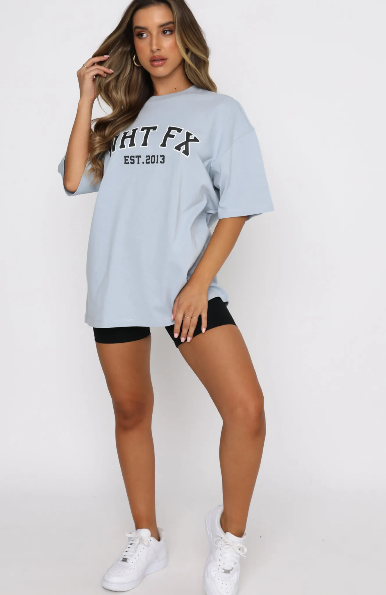 Shirts & Blouses | White Fox Boutique Varsity Tee Dusty blue