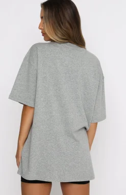 Shirts & Blouses | White Fox Boutique Varsity Tee Dusty Marle grey
