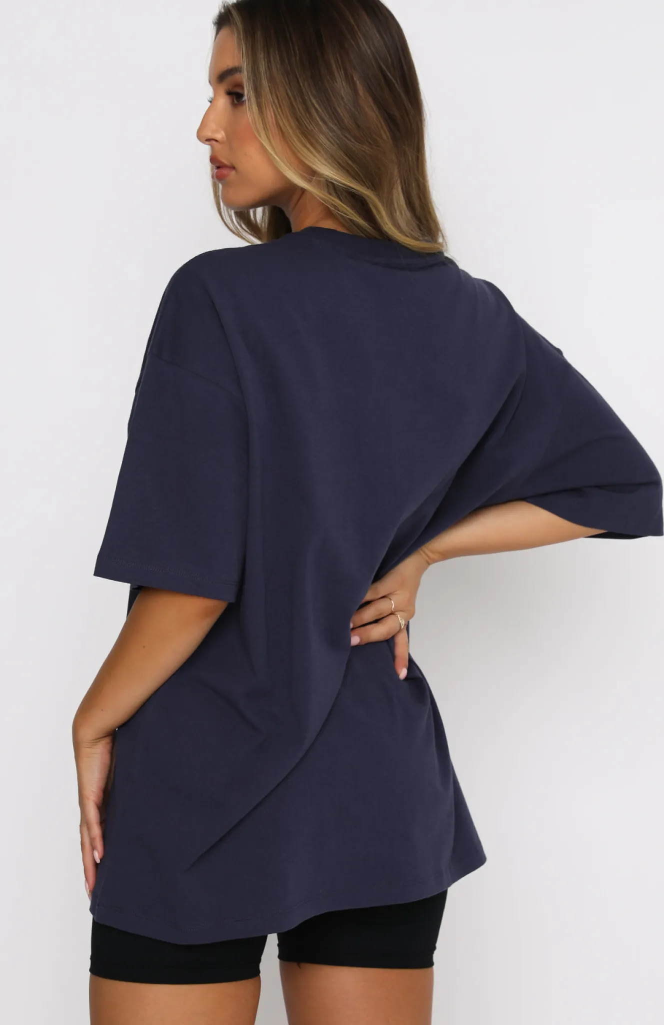 Shirts & Blouses | White Fox Boutique Varsity Tee Dusty Navy blue