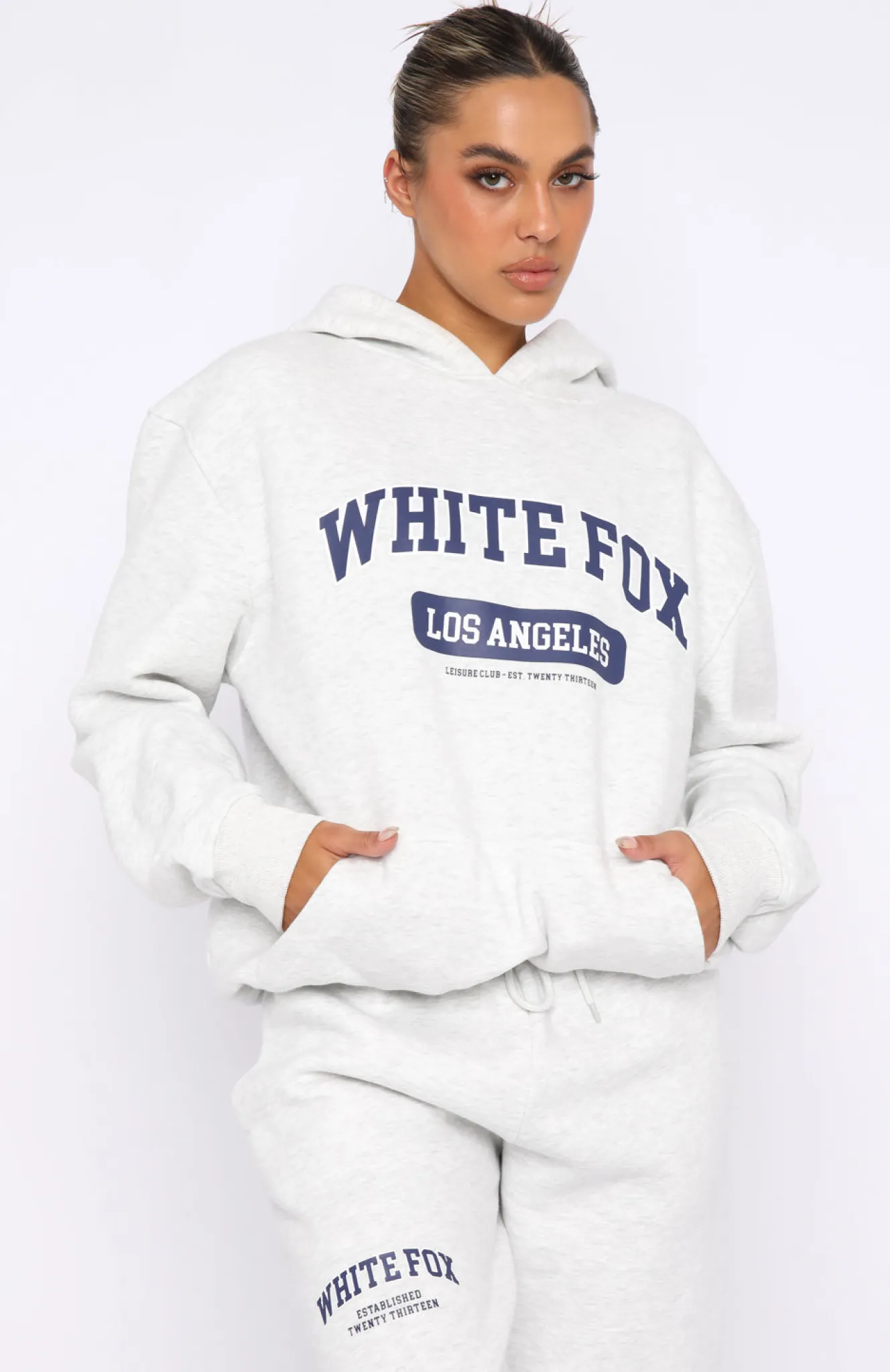 Jackets & Blazers | White Fox Boutique Varsity Vibe Hoodie Marle grey