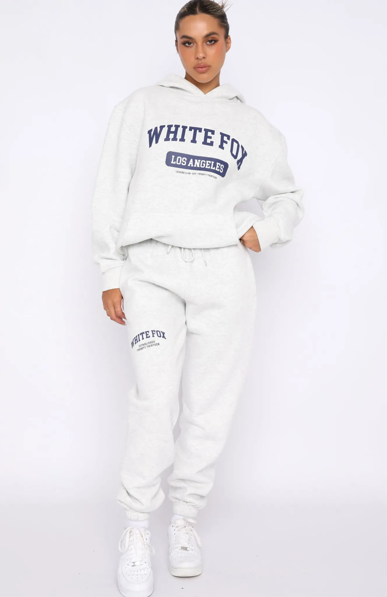 Jackets & Blazers | White Fox Boutique Varsity Vibe Hoodie Marle grey