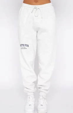 Sweatpants | White Fox Boutique Varsity Vibe Sweatpants Marle grey