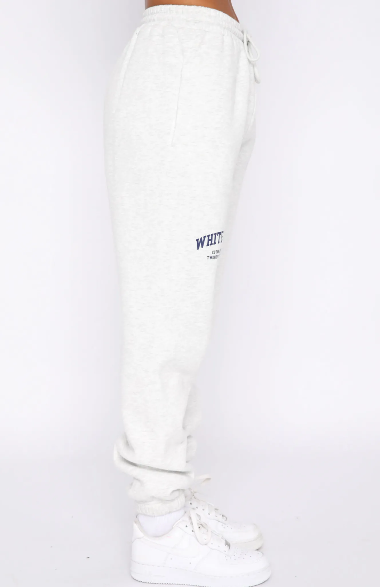 Sweatpants | White Fox Boutique Varsity Vibe Sweatpants Marle grey