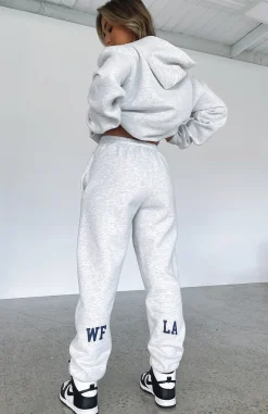 Sweatpants | White Fox Boutique Varsity Vibe Sweatpants Marle grey